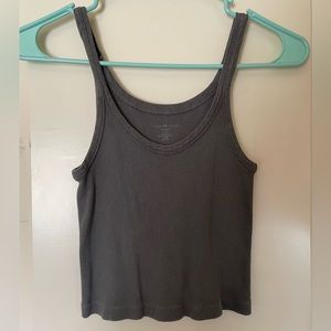 Brandy Melville Gray Cropped Tank Top